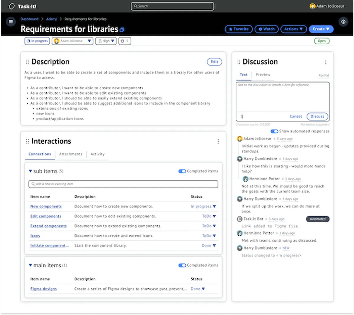 Task It project illustration